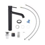 Baterie Lavoar KUDA Negru Mat - Push-Open