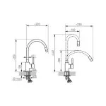 Baterie Bucătărie Flexibilă Ferro Zumba Bej/Crom