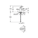 Baterie Lavoar GROHE BauCurve Crom - Monocomandă