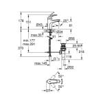 Baterie Lavoar GROHE BauCurve - Crom