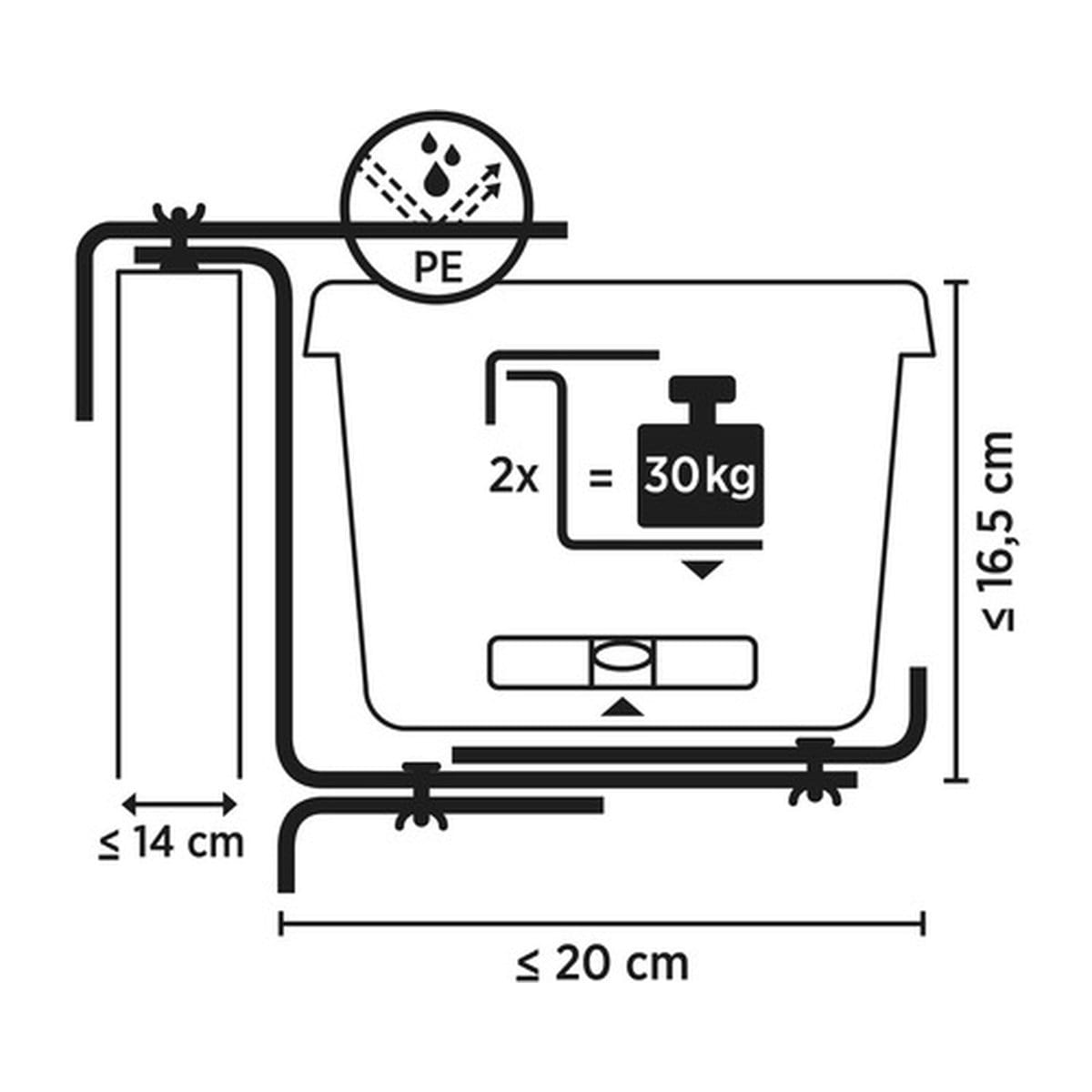 produs_GOD4024130_2.jpg Suport Jardinieră Metalic, 24x16.5cm, Maro
