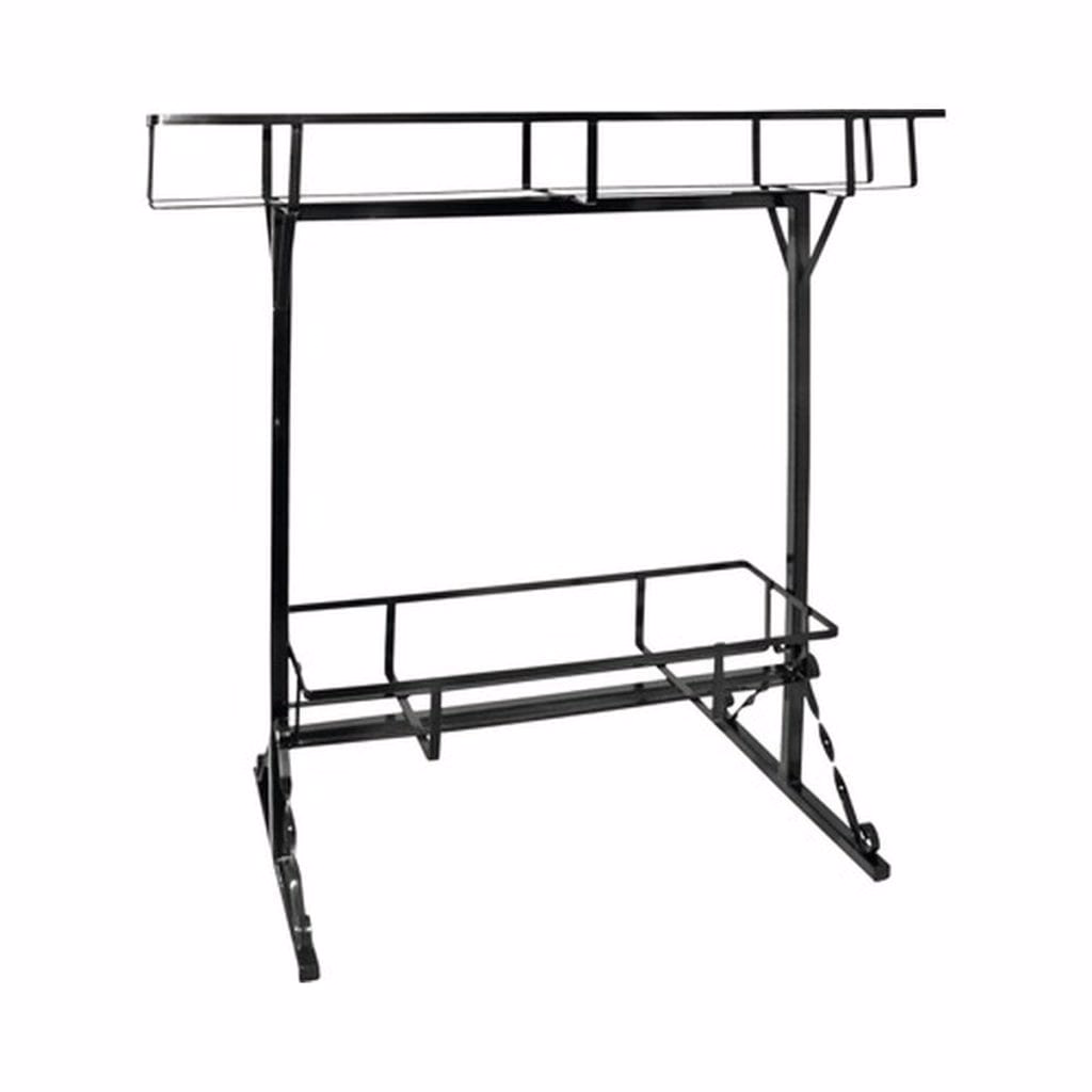 Stativ 2 Jardiniere, 50-80cm - Metal, Negru