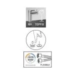 Baterie lavoar înaltă AVITAL LIMA - Crom