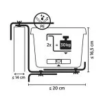 Suport Jardinieră Metalic, 24x9cm, Antracit