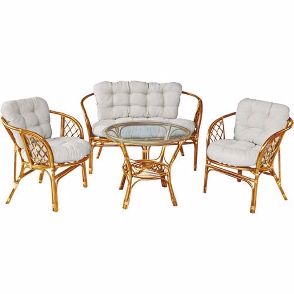 Set Grădină 4 Persoane Bahama - Ratan Natur