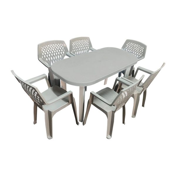 Set Gradina Clio - Masa Ovală + 6 Scaune