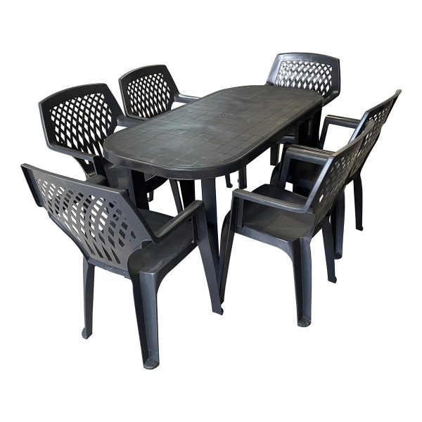 Set Grădină 6 Persoane Clio - Antracit
