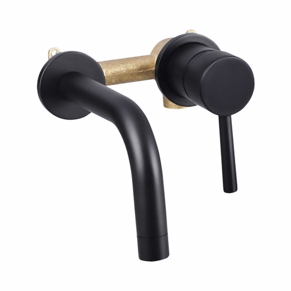 Baterie lavoar încastrată negru mat - Baie modernă