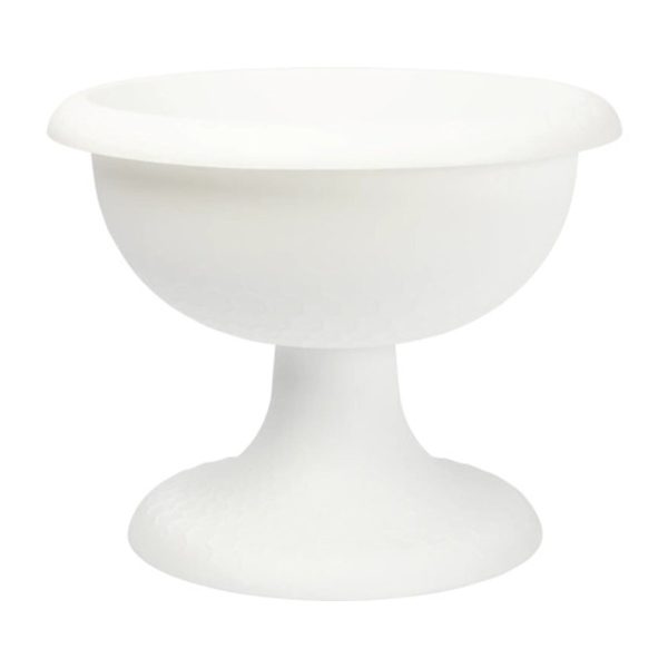 Suport ghiveci plastic 40cm alb - Gradina