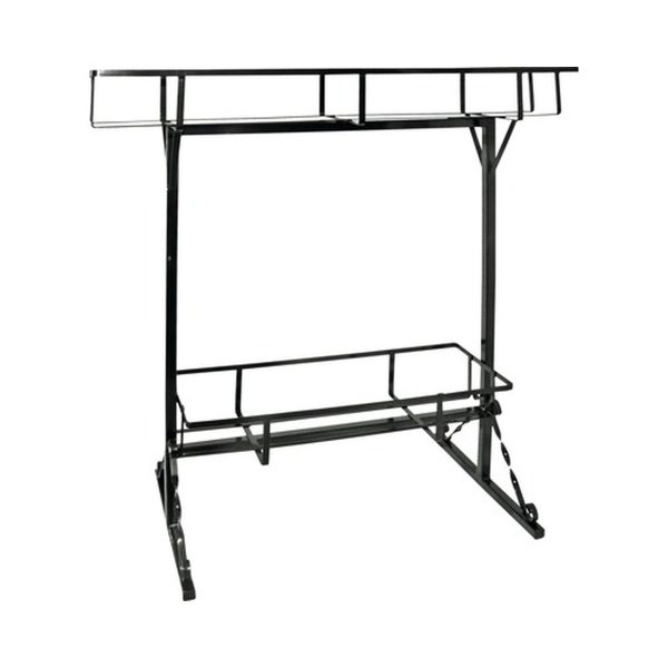 Stativ 2 Jardiniere, 50-80cm - Metal, Negru