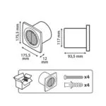 Ventilator Equation 120mm - Aer Curat în Baie/Bucătărie