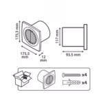 Ventilator Equation 120mm - Aer Curat în Baie/Bucătărie