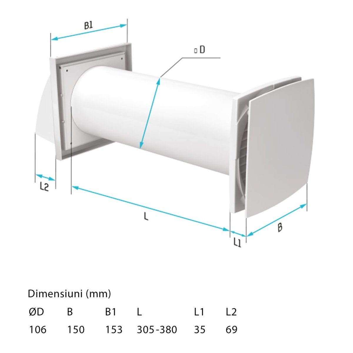 GOD12174680-3.jpeg Ventilator Recuperare Căldură D 100mm | Telecomandă și Umiditate