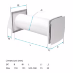 Ventilator Recuperare Căldură D 100mm | Telecomandă și Umiditate