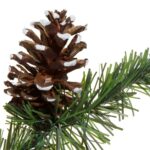 Brad Artificial Frosted Norway 210cm, Aspect Nins cu Conuri