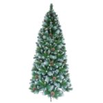 Brad Artificial Nins 240 cm cu Conuri Decorative - Verde