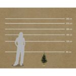 Brad Craciun Artificial Lumini LED Verde 60cm 38cm