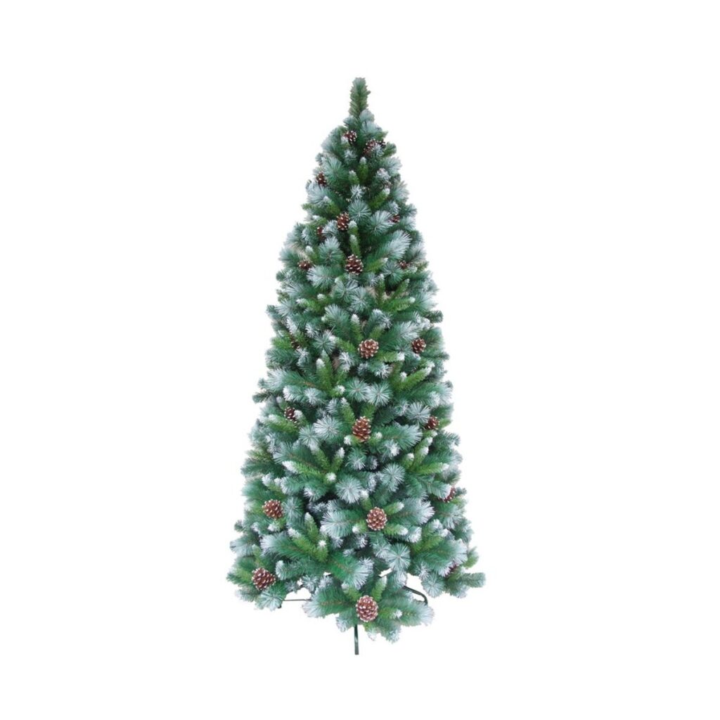 Brad artificial 180cm, aspect nins, verde - Decor festiv