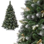 Brad Artificial Mont Blanc 180cm Verde Decorat