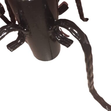 Suport Brad Natural Metalic - 200cm, Negru, Robust