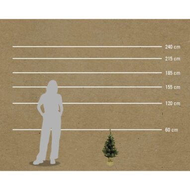 Brad Craciun Artificial Lumini LED Verde 60cm 38cm