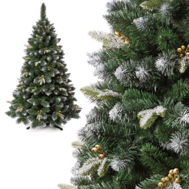 Brad Artificial Mont Blanc 180cm Verde Decorat