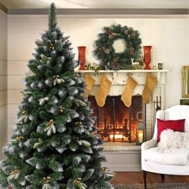 Brad Artificial Mont Blanc 180cm Verde Decorat