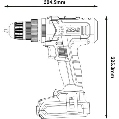 Mașină de Găurit/Înșurubat Mac Allister 18V, 2Ah, 1500rpm