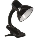 Lampă Birou Clips Negru E27 60W - Iluminat Punctual