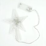 Varf de brad stea 10 LED multicolore, 15.5 cm - Decor Craciun Luminos