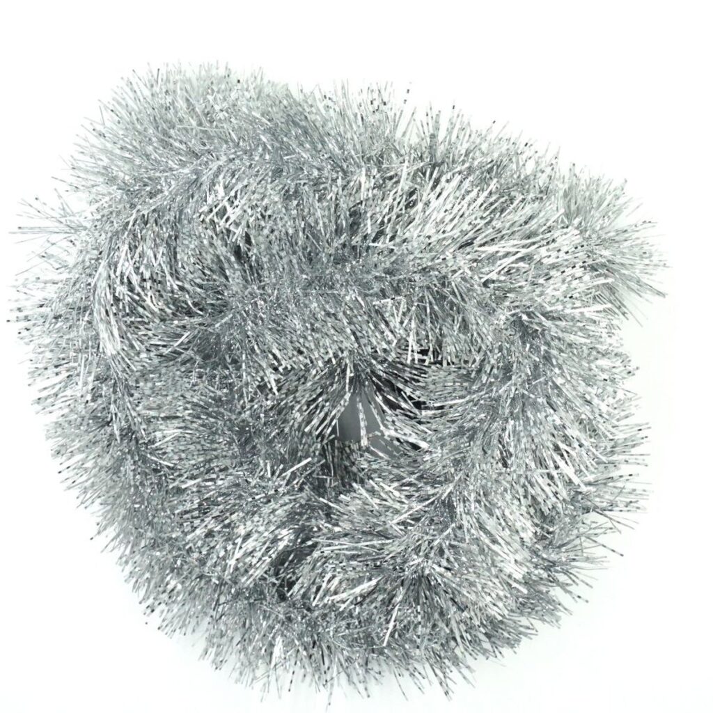 Beteala Brad PVC Argintiu Ø 10 cm, Lungime 2 m - Decoratiuni Craciun