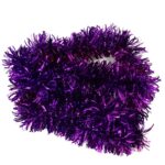 Beteală Brad Mov Ondulată, PVC, Ø 10 cm, 2 m