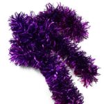 Beteală Brad Mov Ondulată, PVC, Ø 10 cm, 2 m