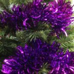 Beteală Brad Mov Ondulată, PVC, Ø 10 cm, 2 m