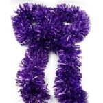 Beteala Brad Ondulata Violet PVC Ø 10cm, Lungime 2m - Decoratiune Craciun