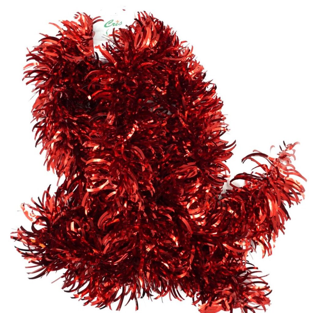 Beteala Brad Ondulata Rosu PVC Ø 10 cm - Decoratiuni Festivitate