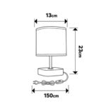 Veioza Akora Lemn 23 cm E14 - Lumina Calda, Design Elegant