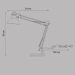 Lampă de birou Aequitecto, Negru, E27, 60W | Iluminare Modernă