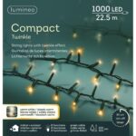 Instalație Crăciun 1000 LED Lumineo - 22.5m, Alb/Alb Cald