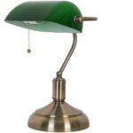 Lampa birou Anita Verde, 1xE27, H 36cm - Stil Modern
