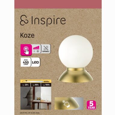 Veioză LED Koze: Lumină Caldă, 450 lm, H 17 cm