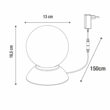 Veioză LED Koze: Lumină Caldă, 450 lm, H 17 cm