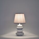 Veioza Navala Gri E14 - Lampa Eleganta H 31cm