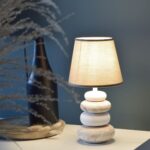 Veioză Navala Bej, Design Marin, H 31 cm - Iluminat Cald