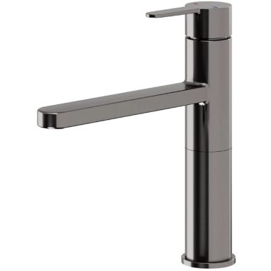 Baterie Bucătărie GOODHOME Phoran, Alama, Titan Lucios