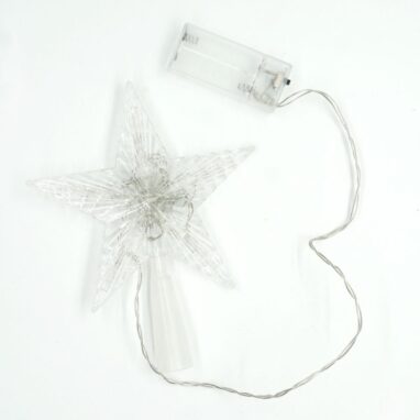 Varf de brad stea 10 LED multicolore, 15.5 cm - Decor Craciun Luminos