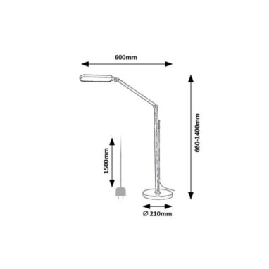 Lampadar LED Draco: Lumina Neutra Reglabila H 66-140cm