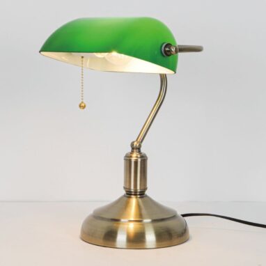 Lampa birou Anita Verde, 1xE27, H 36cm - Stil Modern