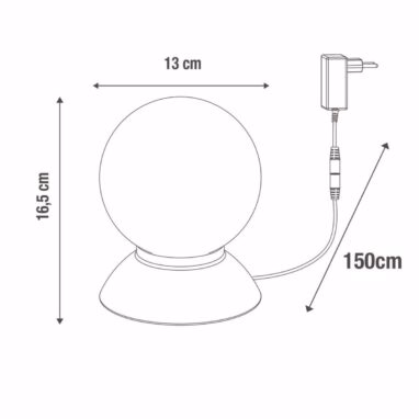 Veioză LED Koze: Lumină Caldă, 450 lm, H 17 cm