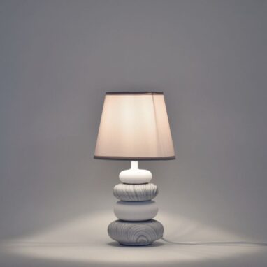 Veioza Navala Gri E14 - Lampa Eleganta H 31cm